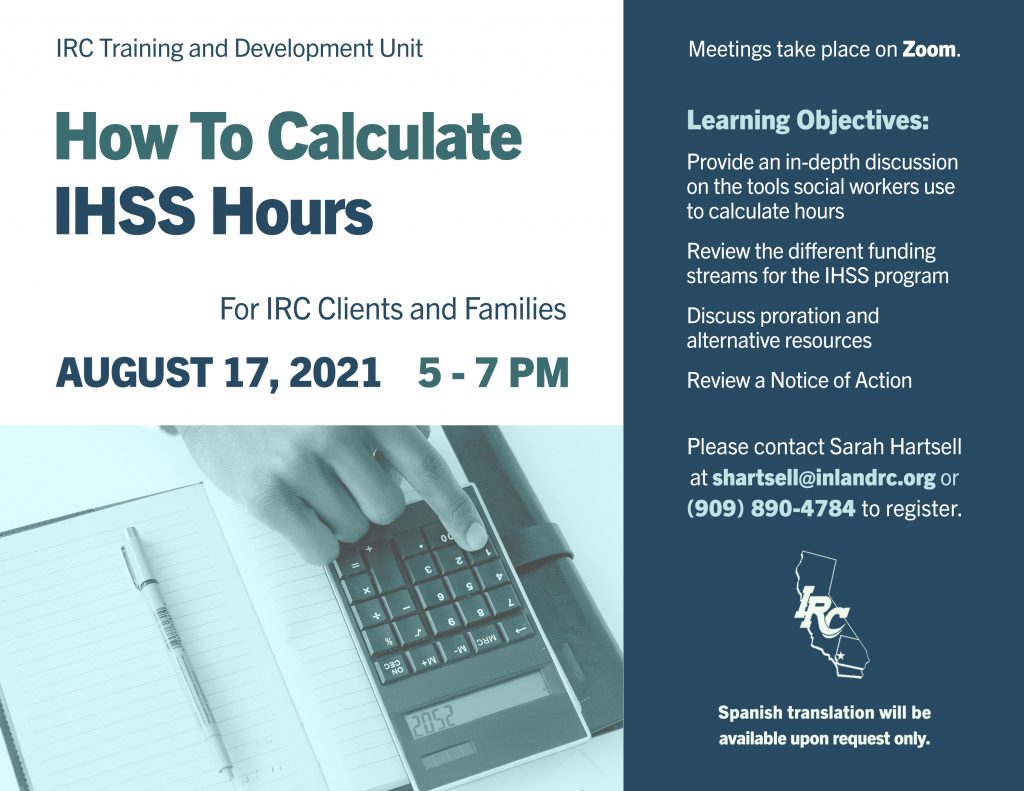 How To Calculate IHSS Hours Inland Regional Center