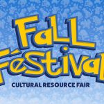 Bold yellow “Fall Festival” text with Pokémon background on blue gradient backdrop.