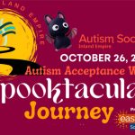 Autism Acceptance Walk Spooktacular Journey event on October 26, 2024, vibrant design elements