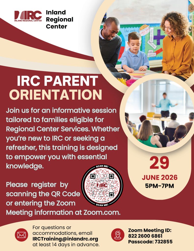 English flyer for a new parent orientation training in June 2026