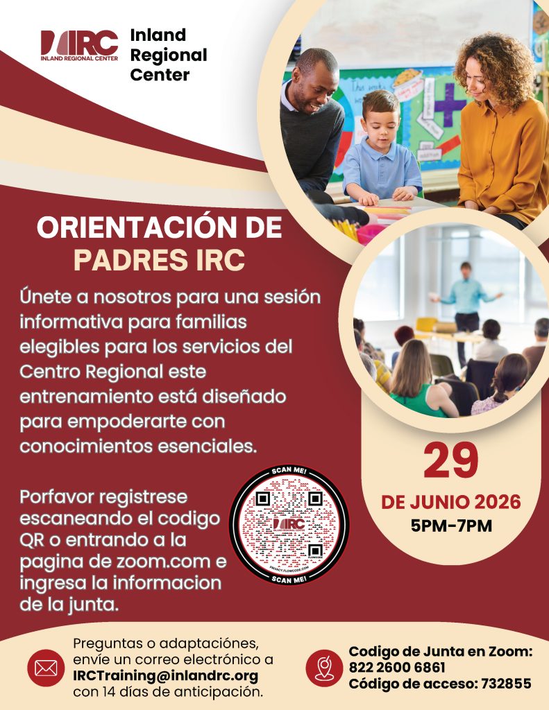 Spanish flyer for a new parent orientation training in June 2026